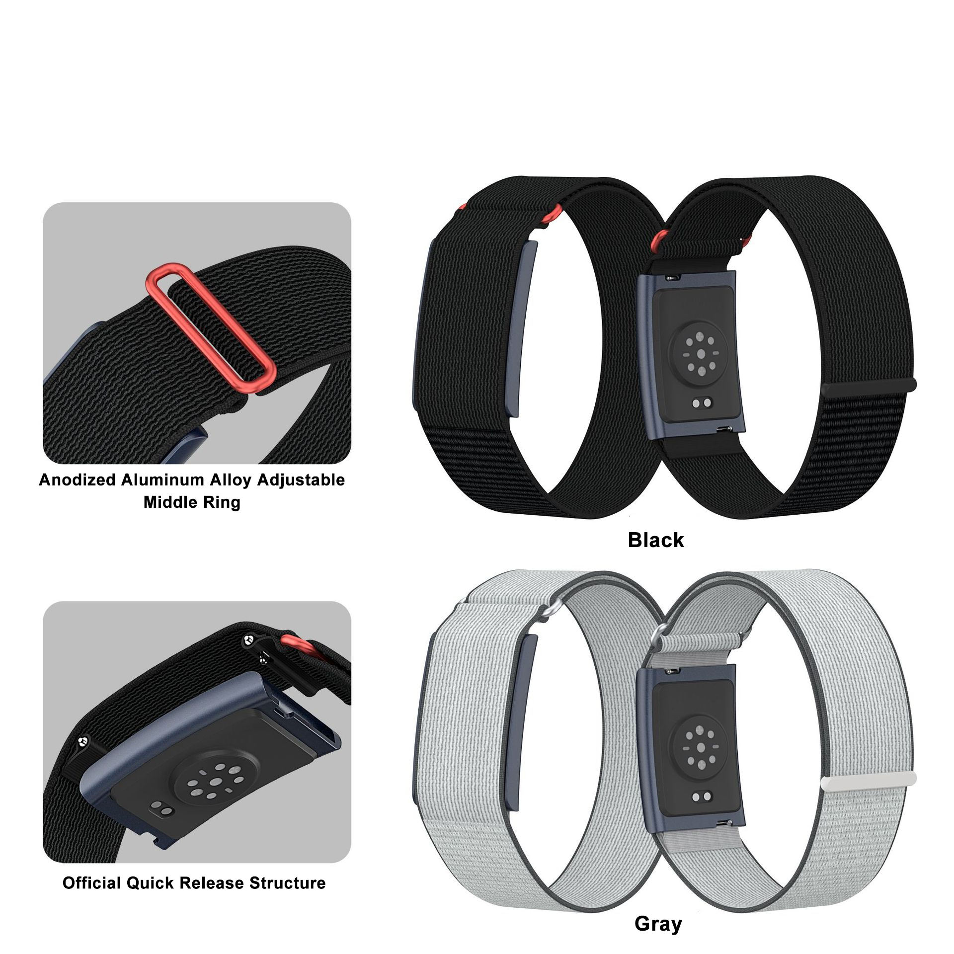 Helio Strap Grey: Wrist